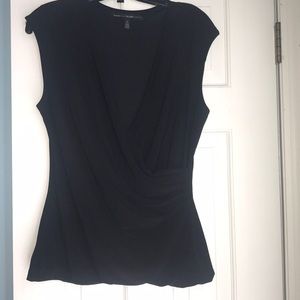 Black v-neck top